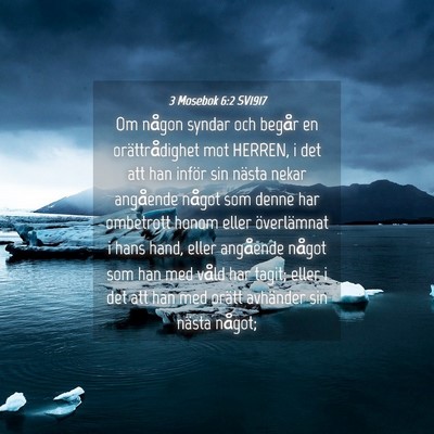 Picture 04 - 3 Mosebok 6:2 SV1917 - Om någon syndar och begår en orättrådighet - Bible Verse Picture