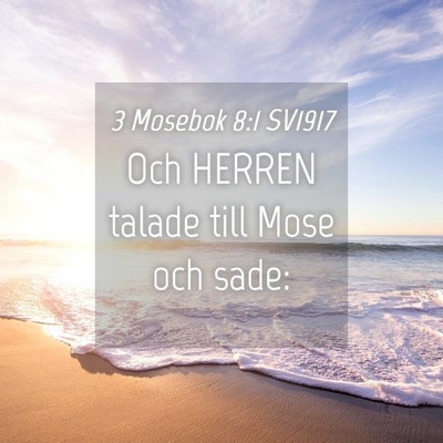 Picture 04 - 3 Mosebok 8:1 SV1917 - Och HERREN talade till Mose och - Bible Verse Picture