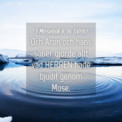 Picture 04 - 3 Mosebok 8:36 SV1917 - Och Aron och hans söner gjorde allt vad HERREN - Bible Verse Picture