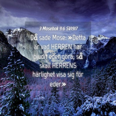 Picture 04 - 3 Mosebok 9:6 SV1917 - Då sade Mose: »Detta är vad HERREN har bjudit - Bible Verse Picture