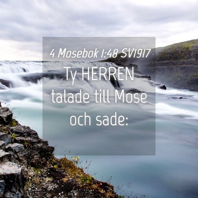 Picture 04 - 4 Mosebok 1:48 SV1917 - Ty HERREN talade till Mose och - Bible Verse Picture