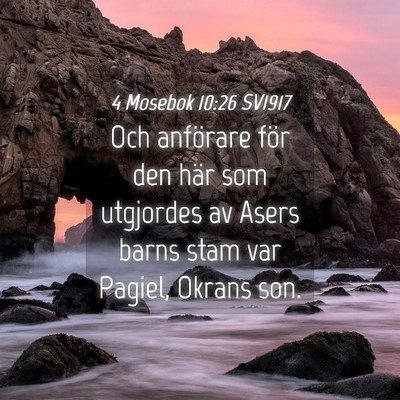Picture 04 - 4 Mosebok 10:26 SV1917 - Och anförare för den här som utgjordes av - Bible Verse Picture