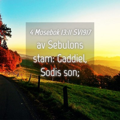 Picture 04 - 4 Mosebok 13:11 SV1917 - av Sebulons stam: Gaddiel, Sodis - Bible Verse Picture