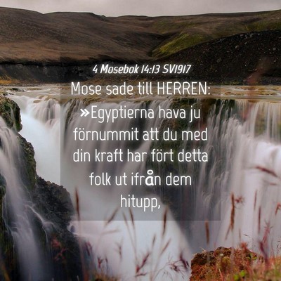 Picture 04 - 4 Mosebok 14:13 SV1917 - Mose sade till HERREN: »Egyptierna hava ju - Bible Verse Picture