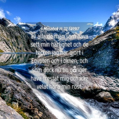 Picture 04 - 4 Mosebok 14:22 SV1917 - av alla de män som hava sett min härlighet och - Bible Verse Picture