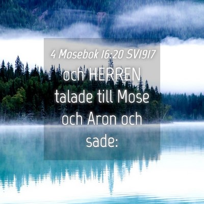 Picture 04 - 4 Mosebok 16:20 SV1917 - och HERREN talade till Mose och Aron och - Bible Verse Picture