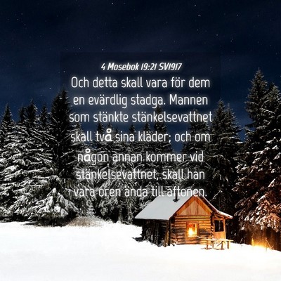 Picture 04 - 4 Mosebok 19:21 SV1917 - Och detta skall vara för dem en evärdlig - Bible Verse Picture