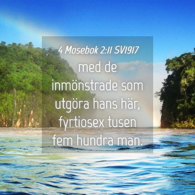 Picture 04 - 4 Mosebok 2:11 SV1917 - med de inmönstrade som utgöra hans här, - Bible Verse Picture