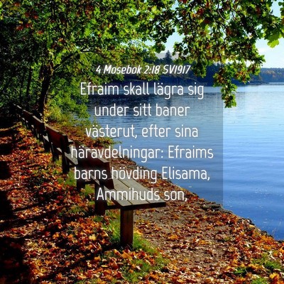 Picture 04 - 4 Mosebok 2:18 SV1917 - Efraim skall lägra sig under sitt baner - Bible Verse Picture