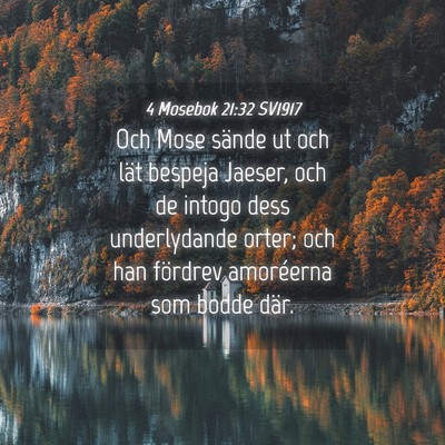 Picture 04 - 4 Mosebok 21:32 SV1917 - Och Mose sände ut och lät bespeja Jaeser, och - Bible Verse Picture
