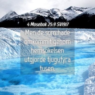 Picture 04 - 4 Mosebok 25:9 SV1917 - Men de som hade omkommit genom hemsökelsen - Bible Verse Picture