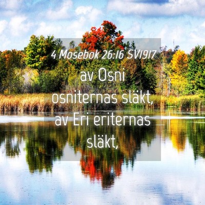 Picture 04 - 4 Mosebok 26:16 SV1917 - av Osni osniternas släkt, av Eri eriternas - Bible Verse Picture