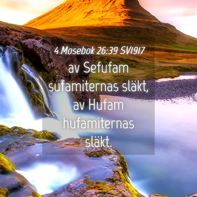 Picture 04 - 4 Mosebok 26:39 SV1917 - av Sefufam sufamiternas släkt, av Hufam - Bible Verse Picture