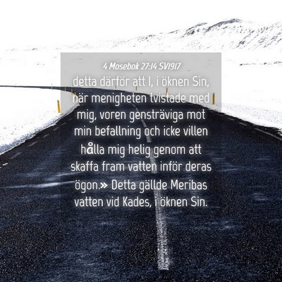 Picture 04 - 4 Mosebok 27:14 SV1917 - detta därför att I, i öknen Sin, när - Bible Verse Picture