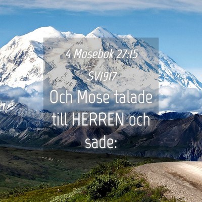 Picture 04 - 4 Mosebok 27:15 SV1917 - Och Mose talade till HERREN och - Bible Verse Picture