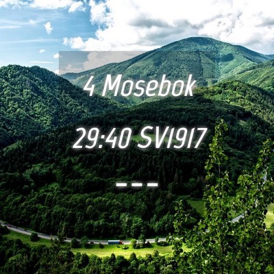 Picture 04 - 4 Mosebok 29:40 SV1917 -  - Bible Verse Picture