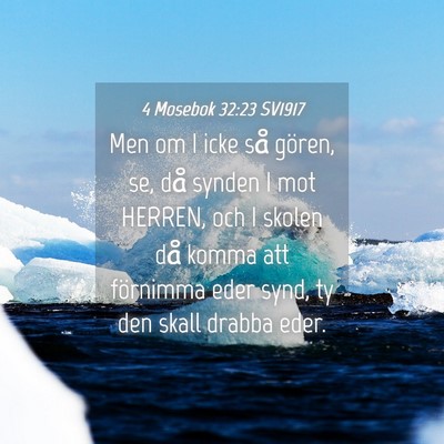 Picture 04 - 4 Mosebok 32:23 SV1917 - Men om I icke så gören, se, då synden I mot - Bible Verse Picture