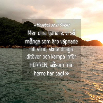 Picture 04 - 4 Mosebok 32:27 SV1917 - Men dina tjänare, vi så många som äro - Bible Verse Picture