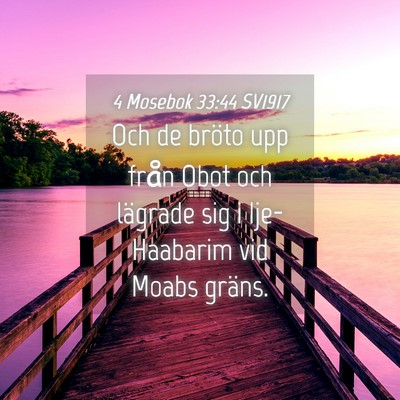 Picture 04 - 4 Mosebok 33:44 SV1917 - Och de bröto upp från Obot och lägrade sig i - Bible Verse Picture