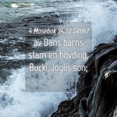 Picture 04 - 4 Mosebok 34:22 SV1917 - av Dans barns stam en hövding, Bucki, Joglis - Bible Verse Picture