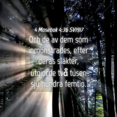 Picture 04 - 4 Mosebok 4:36 SV1917 - Och de av dem som inmönstrades, efter deras - Bible Verse Picture