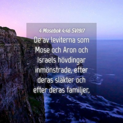 Picture 04 - 4 Mosebok 4:46 SV1917 - De av leviterna som Mose och Aron och Israels - Bible Verse Picture