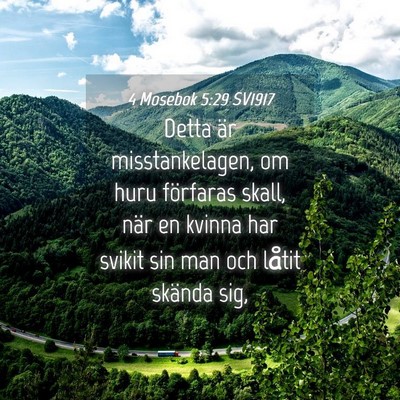 Picture 04 - 4 Mosebok 5:29 SV1917 - Detta är misstankelagen, om huru förfaras - Bible Verse Picture