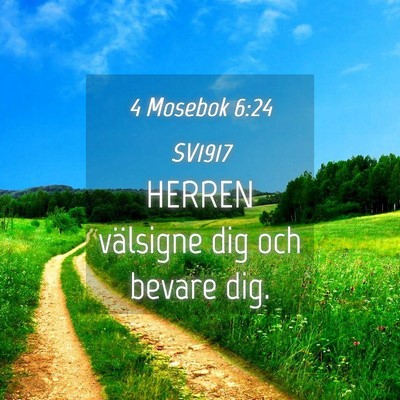 Picture 04 - 4 Mosebok 6:24 SV1917 - HERREN välsigne dig och bevare - Bible Verse Picture