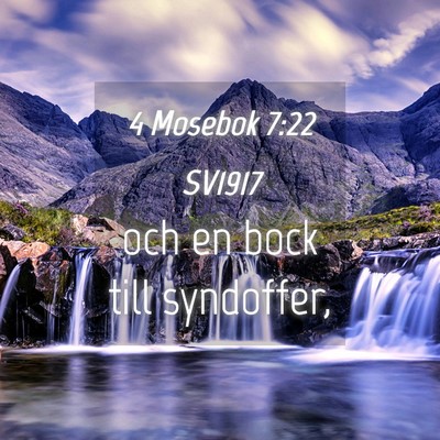 Picture 04 - 4 Mosebok 7:22 SV1917 - och en bock till - Bible Verse Picture