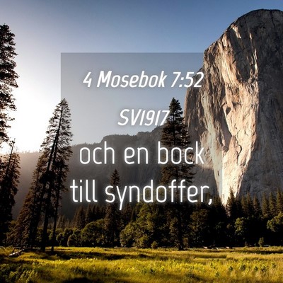Picture 04 - 4 Mosebok 7:52 SV1917 - och en bock till - Bible Verse Picture