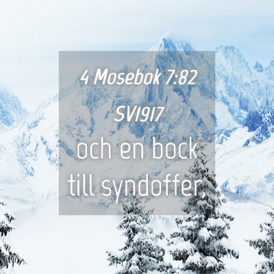Picture 04 - 4 Mosebok 7:82 SV1917 - och en bock till - Bible Verse Picture