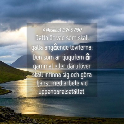 Picture 04 - 4 Mosebok 8:24 SV1917 - Detta är vad som skall gälla angående - Bible Verse Picture