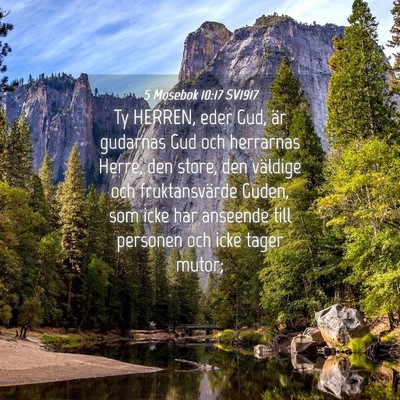 Picture 04 - 5 Mosebok 10:17 SV1917 - Ty HERREN, eder Gud, är gudarnas Gud och - Bible Verse Picture
