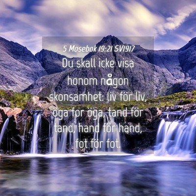 Picture 04 - 5 Mosebok 19:21 SV1917 - Du skall icke visa honom någon skonsamhet: liv - Bible Verse Picture