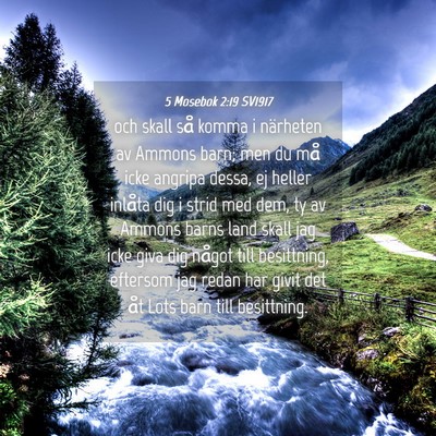 Picture 04 - 5 Mosebok 2:19 SV1917 - och skall så komma i närheten av Ammons barn; - Bible Verse Picture