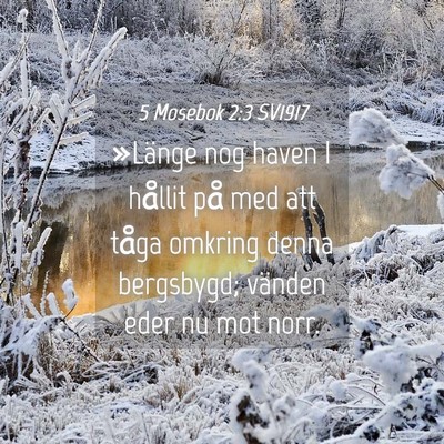 Picture 04 - 5 Mosebok 2:3 SV1917 - »Länge nog haven I hållit på med att tåga - Bible Verse Picture