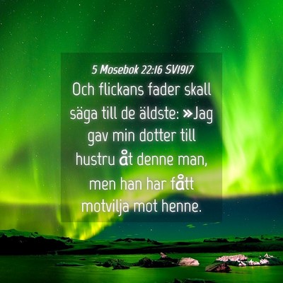 Picture 04 - 5 Mosebok 22:16 SV1917 - Och flickans fader skall säga till de äldste: - Bible Verse Picture