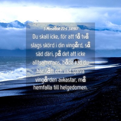 Picture 04 - 5 Mosebok 22:9 SV1917 - Du skall icke, för att få två slags skörd i - Bible Verse Picture