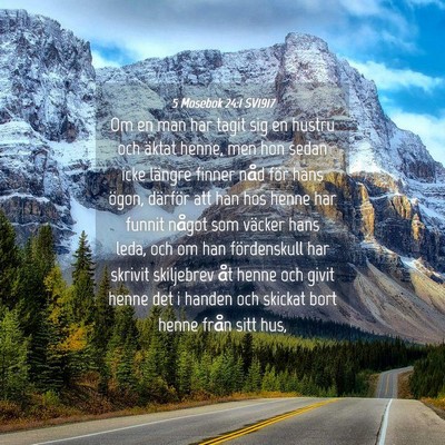 Picture 04 - 5 Mosebok 24:1 SV1917 - Om en man har tagit sig en hustru och äktat - Bible Verse Picture