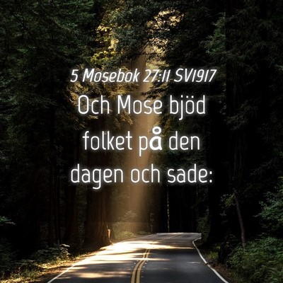 Picture 04 - 5 Mosebok 27:11 SV1917 - Och Mose bjöd folket på den dagen och - Bible Verse Picture