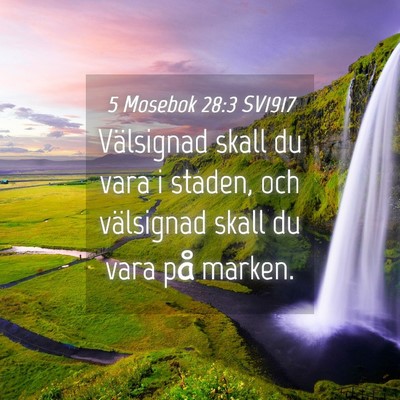 Picture 04 - 5 Mosebok 28:3 SV1917 - Välsignad skall du vara i staden, och välsignad - Bible Verse Picture