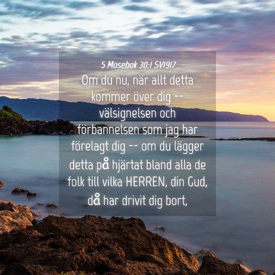 Picture 04 - 5 Mosebok 30:1 SV1917 - Om du nu, när allt detta kommer över dig -- - Bible Verse Picture