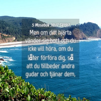 Picture 04 - 5 Mosebok 30:17 SV1917 - Men om ditt hjärta vänder sig bort och du icke - Bible Verse Picture