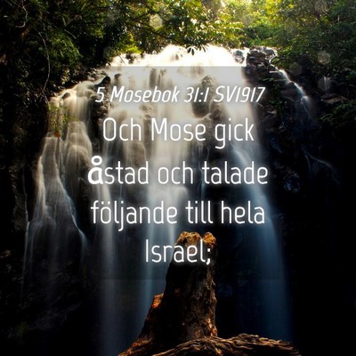 Picture 04 - 5 Mosebok 31:1 SV1917 - Och Mose gick åstad och talade följande till - Bible Verse Picture
