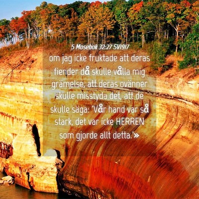 Picture 04 - 5 Mosebok 32:27 SV1917 - om jag icke fruktade att deras fiender då skulle - Bible Verse Picture
