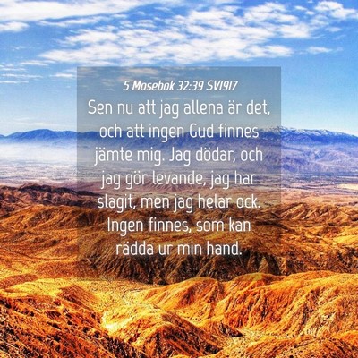 Picture 04 - 5 Mosebok 32:39 SV1917 - Sen nu att jag allena är det, och att ingen Gud - Bible Verse Picture