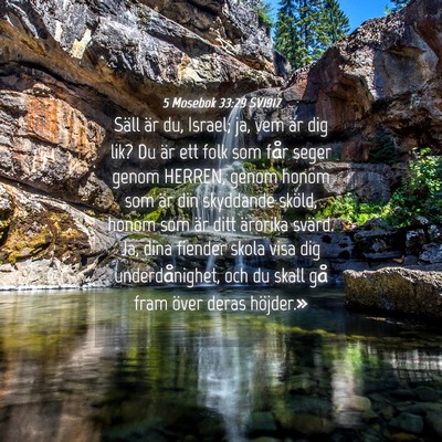 Picture 04 - 5 Mosebok 33:29 SV1917 - Säll är du, Israel; ja, vem är dig lik? Du är - Bible Verse Picture