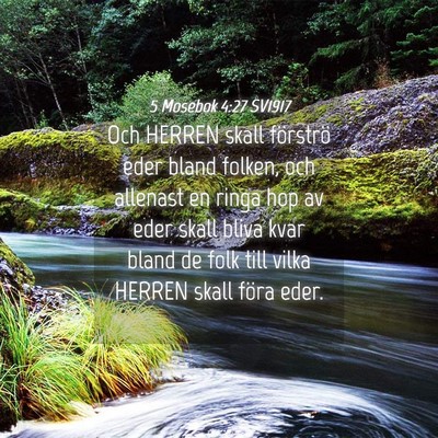 Picture 04 - 5 Mosebok 4:27 SV1917 - Och HERREN skall förströ eder bland folken, och - Bible Verse Picture