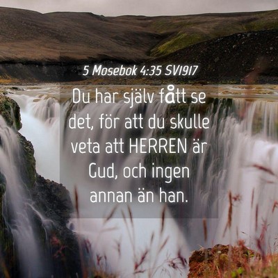 Picture 04 - 5 Mosebok 4:35 SV1917 - Du har själv fått se det, för att du skulle - Bible Verse Picture