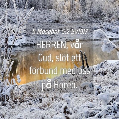 Picture 04 - 5 Mosebok 5:2 SV1917 - HERREN, vår Gud, slöt ett förbund med oss på - Bible Verse Picture